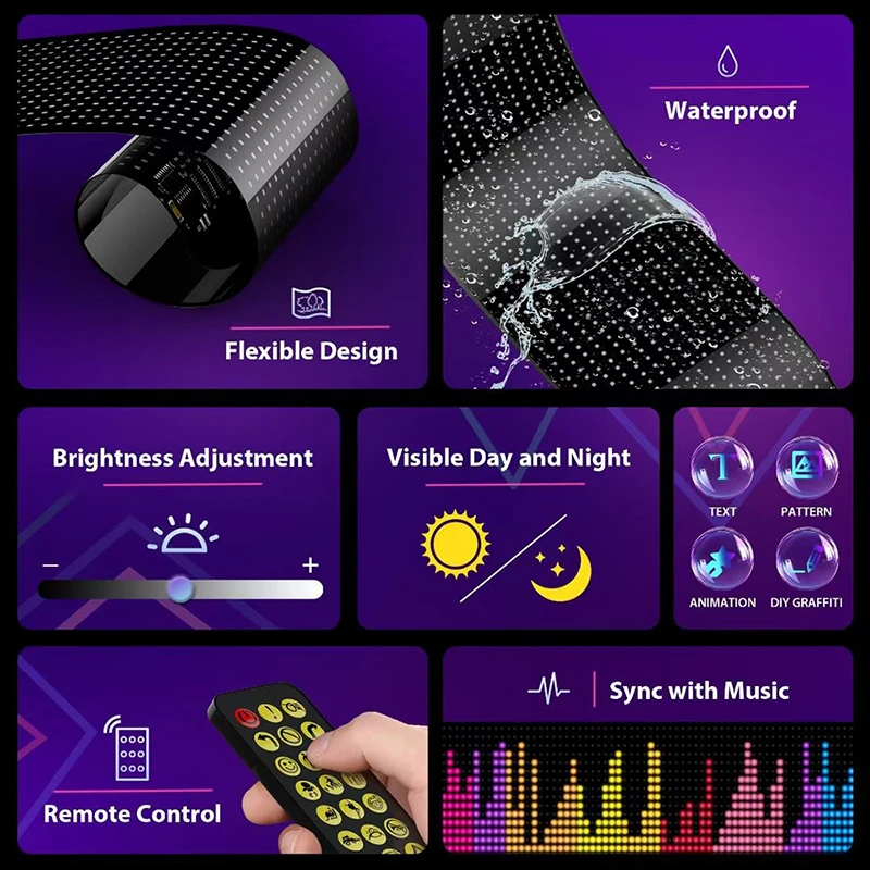 LED 디스플레이 트럭 아이 자동차 사인 블루투스 앱  - Car Led Light 리뷰 및 가격
