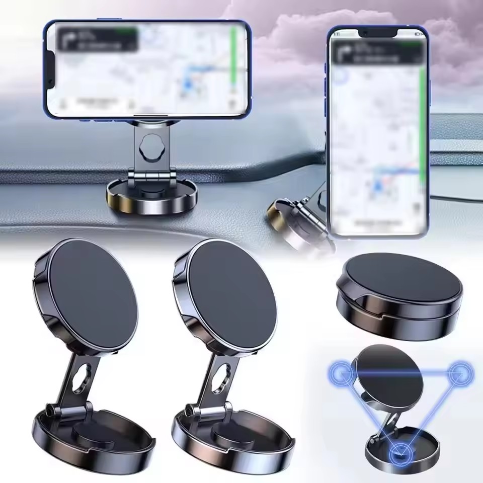 강력한 자석식 휴대폰 거치대 720 °   접이식 원형 - Car Phone Holder 리뷰 및 가격